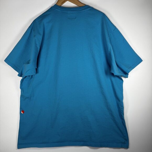 Supreme Box Logo Tee XXL Blue Red Patch Made in Portugal Skate Streetwear - Picture 12 of 13